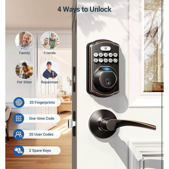 Fingerprint Door Lock - Picture 3 of 9